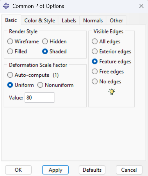 Common options